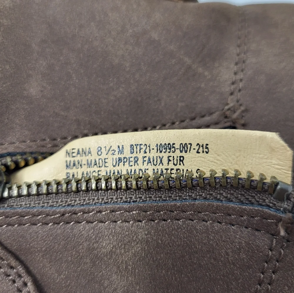 Baretraps Neana Mid-Shaft Line Zip Up Brown Boots New Size 8.5